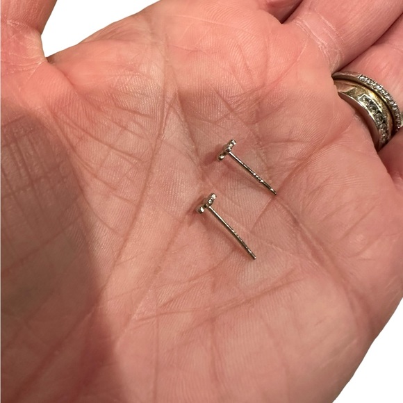 Sterling Silver Petite Mini Sized Flower Stud Earrings - Picture 7 of 7